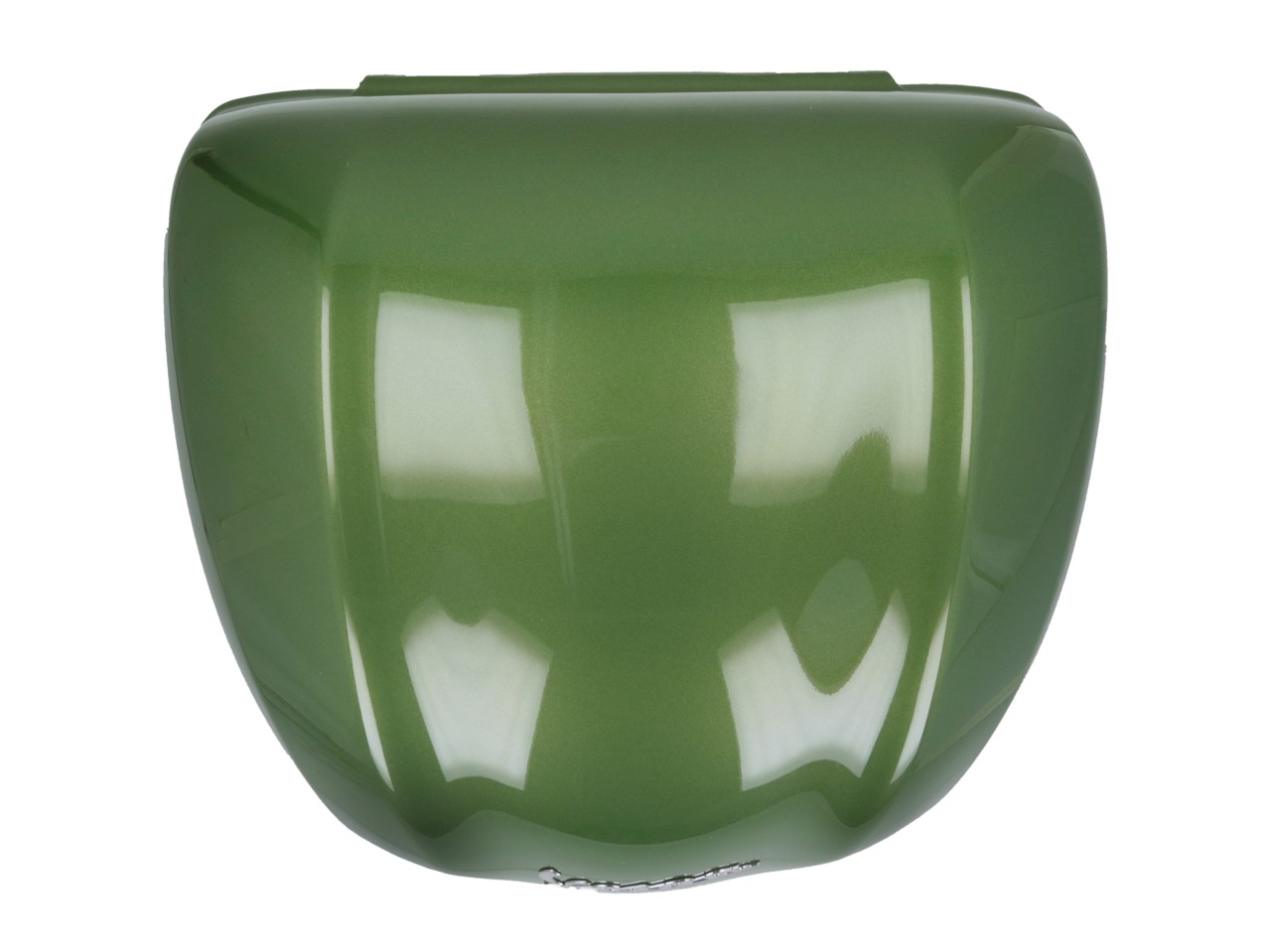 Baúl trasero para Vespa de 32 l, verde brillante, modelo V28, sin respaldo