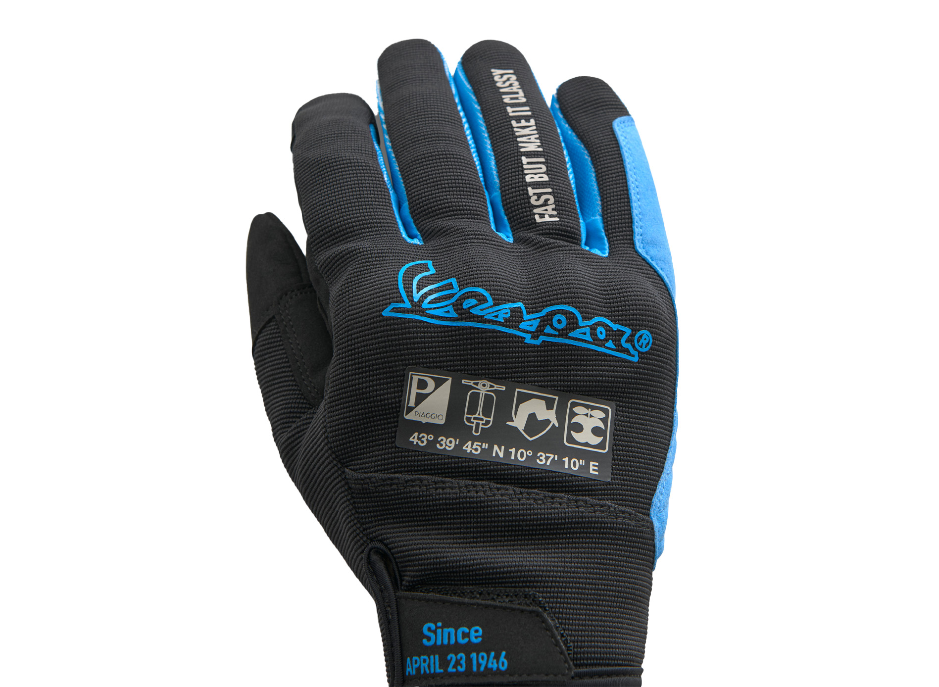 Guantes Vespa negro azul