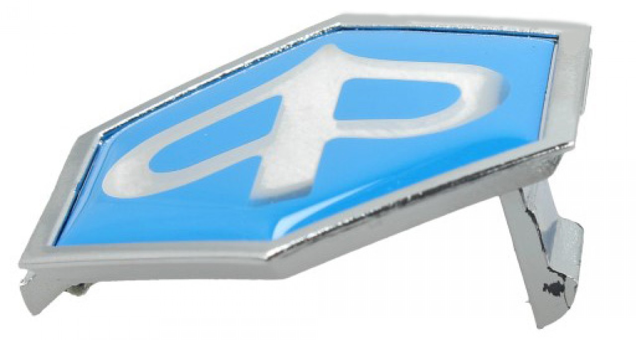 Emblema "PIAGGIO" en cascada, azul