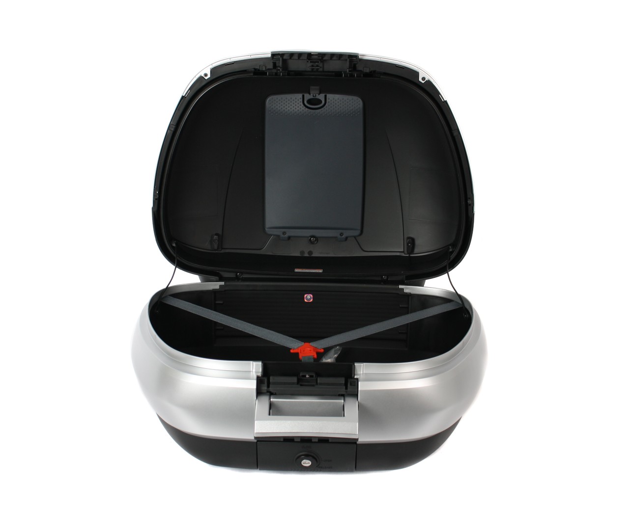 Top Case 50 l, (H4_gris mate 760/B) incl. cojín trasero para Piaggio MP3 500 Sport Advance HPE