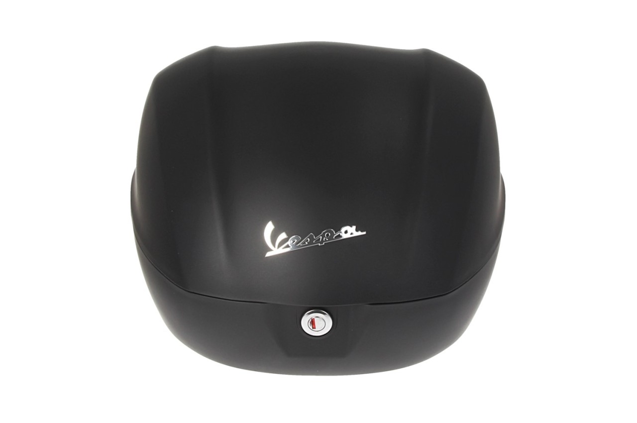 Baúl para Vespa de 32 l, negro mate, modelo 99/C, sin respaldo