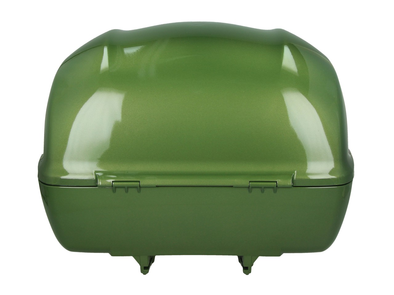 Baúl trasero para Vespa de 32 l, verde brillante, modelo V28, sin respaldo