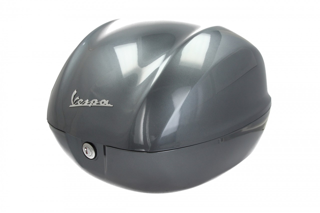 Baúl trasero para Vespa de 32 l, gris brillante, G03, sin respaldo