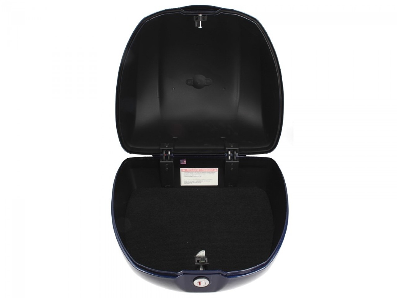 Baúl para Vespa de 32 l, azul oscuro brillante, 289/A, sin respaldo