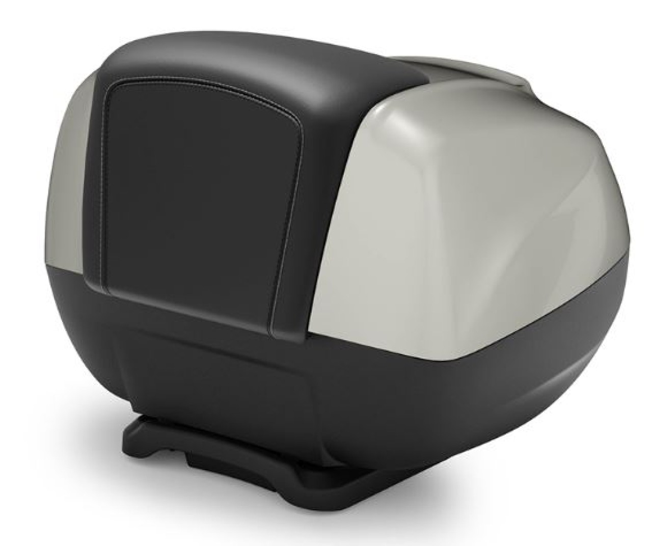 Maleta superior de 37 l con respaldo para Piaggio MP3 HPE RST 400 Classic (2022) - gris metalizado G04