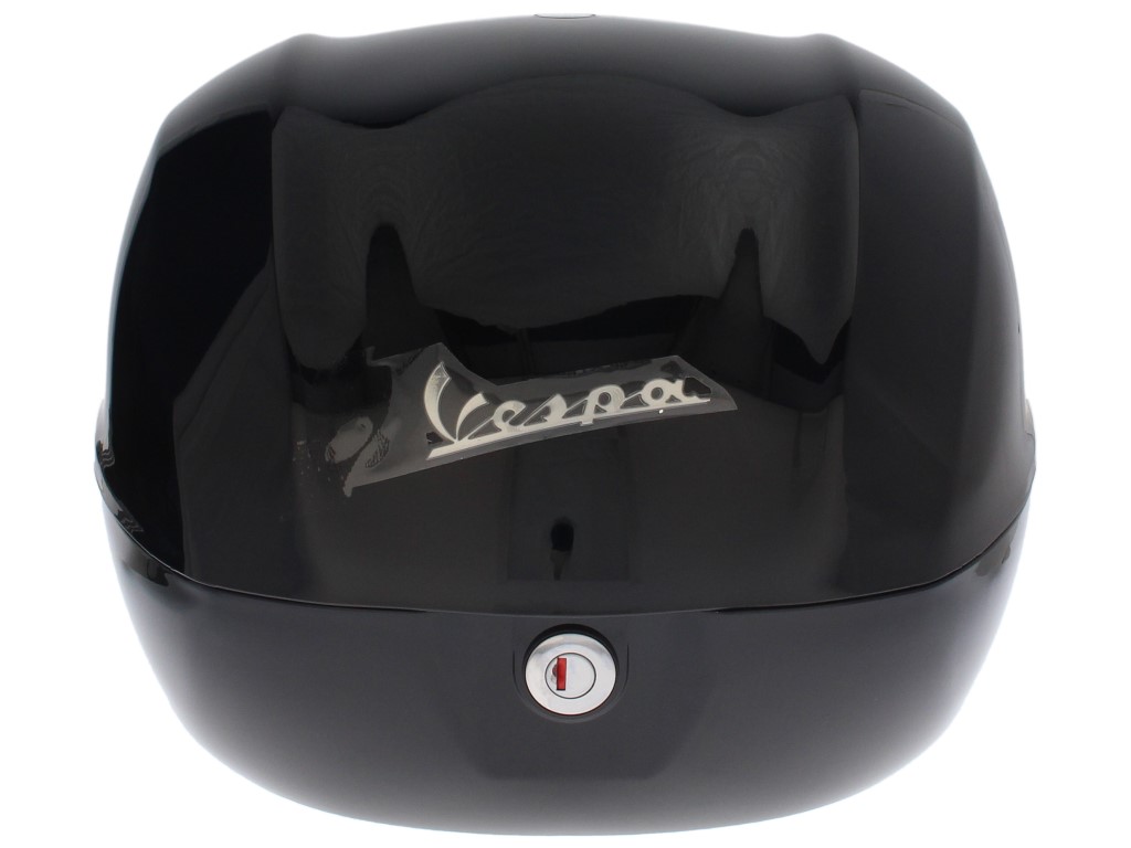 Baúl trasero para Vespa de 32 l, negro brillante, 094, sin respaldo