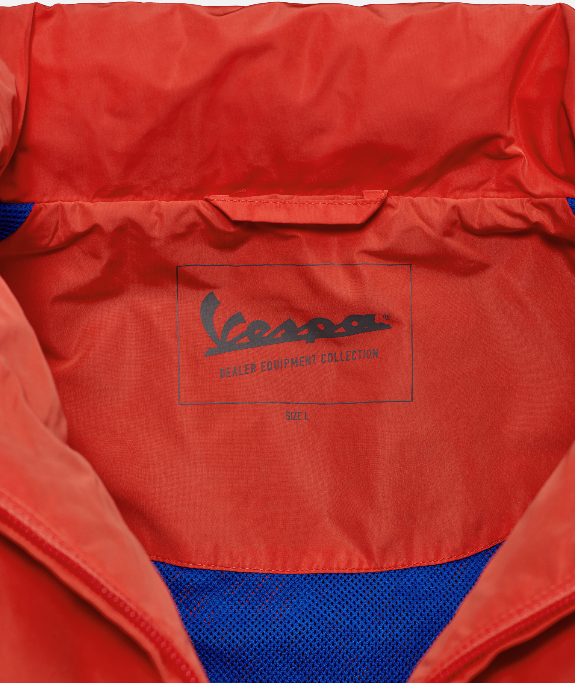 Chaqueta cortavientos Vespa, naranja «Flame», colección DEC