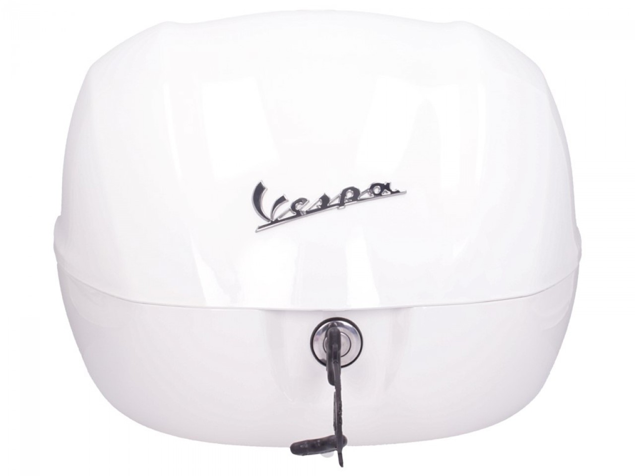 Baúl trasero para Vespa de 32 l, blanco brillante, 544, sin respaldo