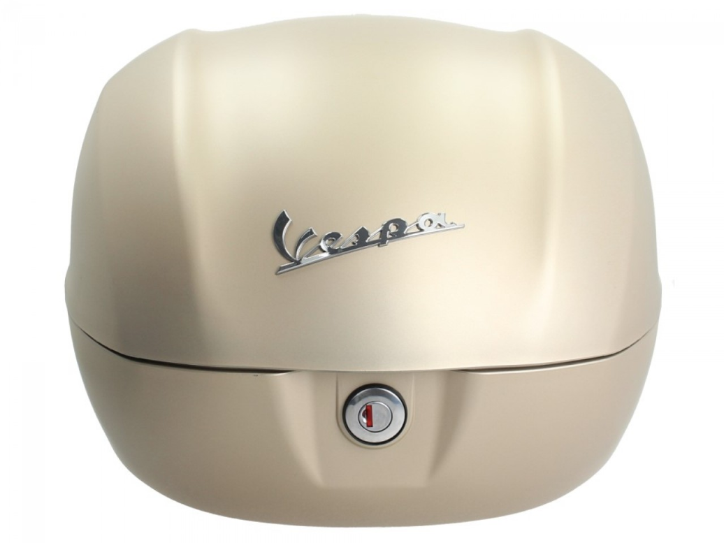 Baúl para Vespa de 32 l, beige mate, 516/A, sin respaldo