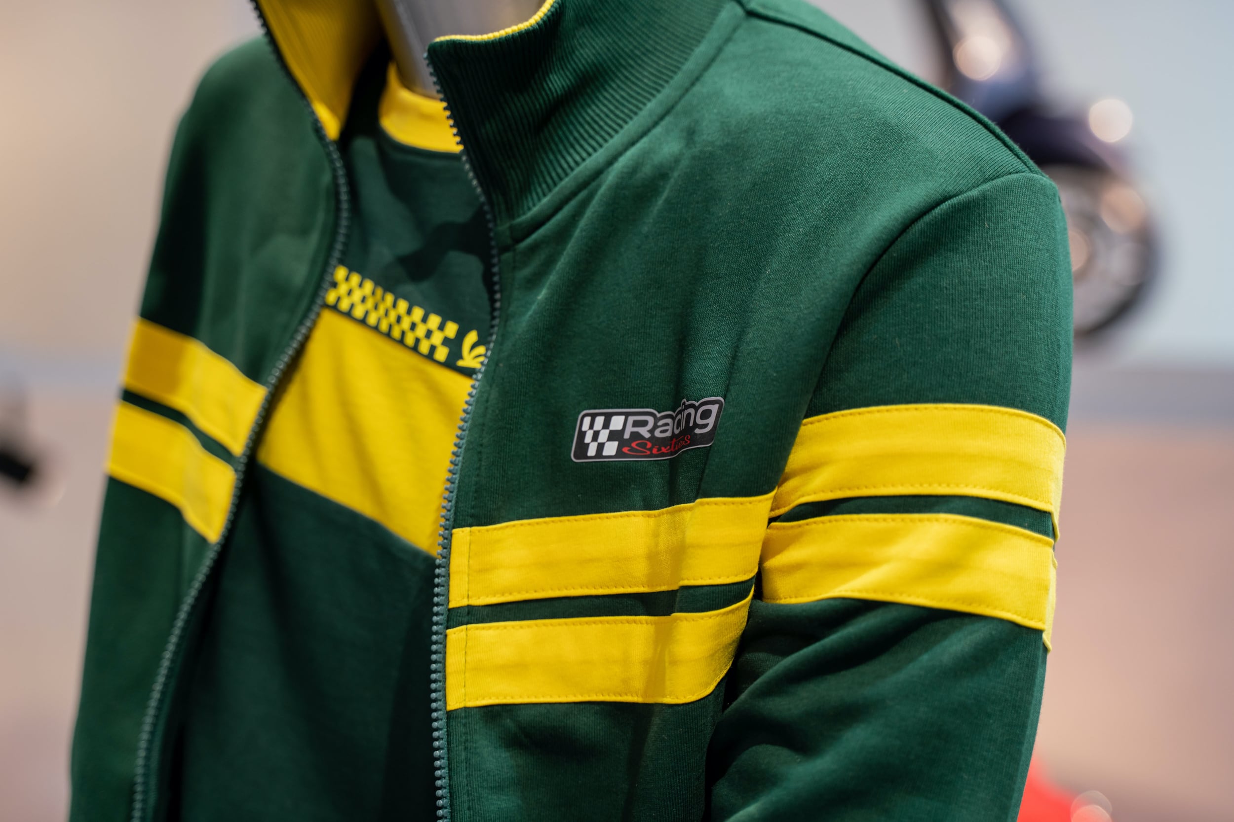 Chaqueta sudadera Vespa, Racing Sixties 60s verde / amarillo