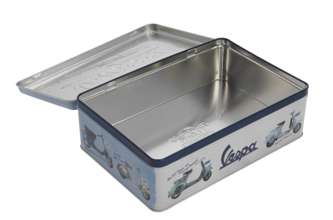 Caja de almacenamiento Vespa, lata