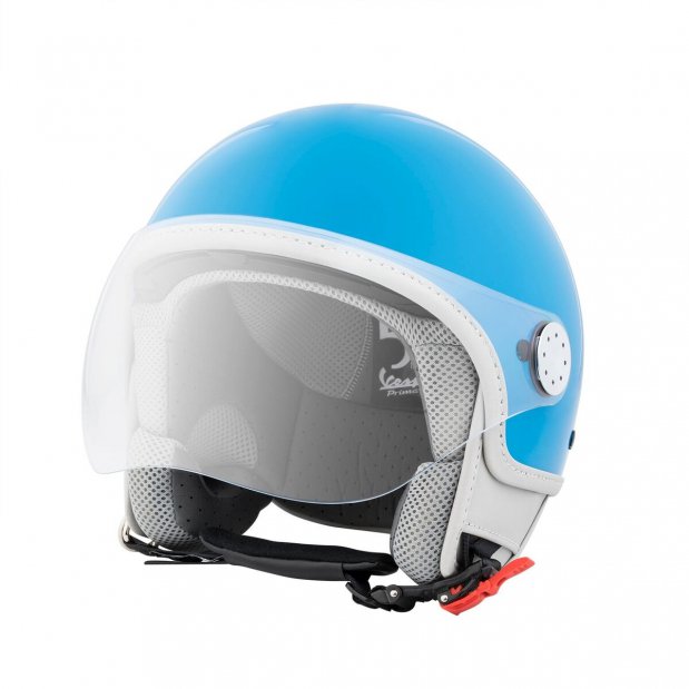 Casco jet Vespa Primavera 50° edición especial - azul talla L