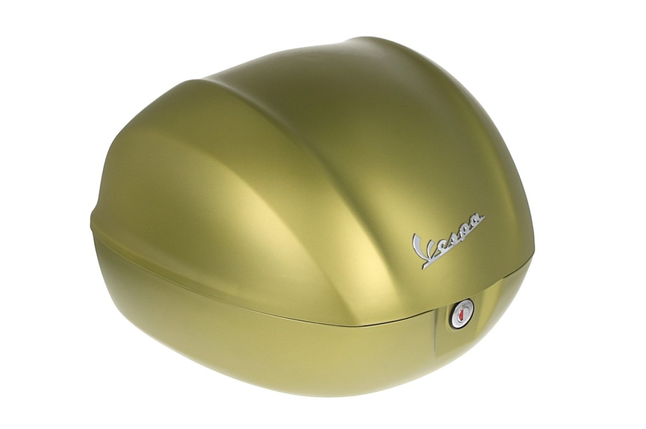 Baúl trasero para Vespa de 32 l, verde mate, V03, sin respaldo