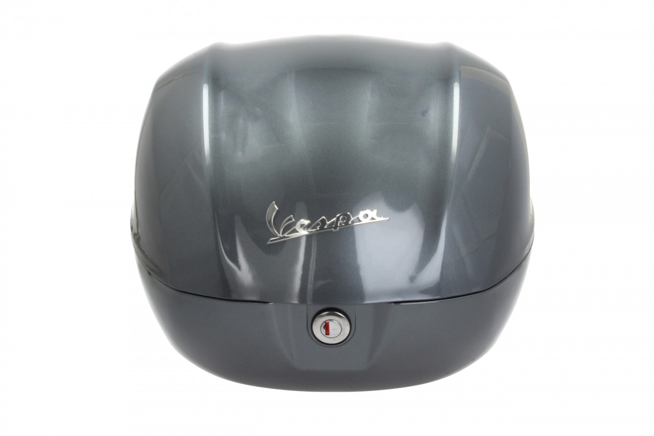 Baúl trasero para Vespa de 32 l, gris brillante, G03, sin respaldo