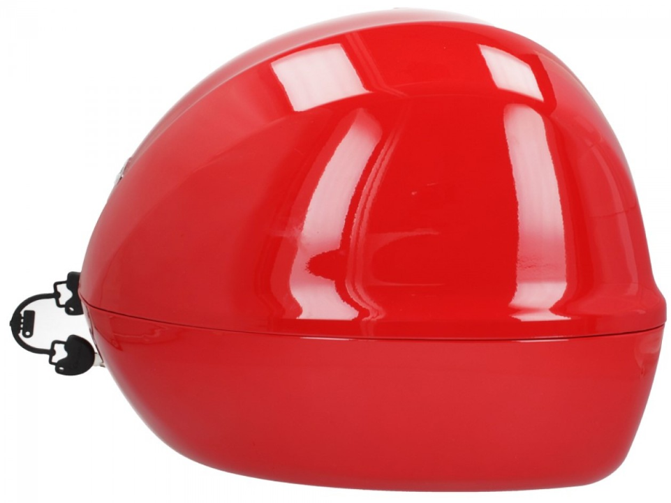 Baúl trasero para Vespa de 32 l, rojo brillante, 894, sin respaldo