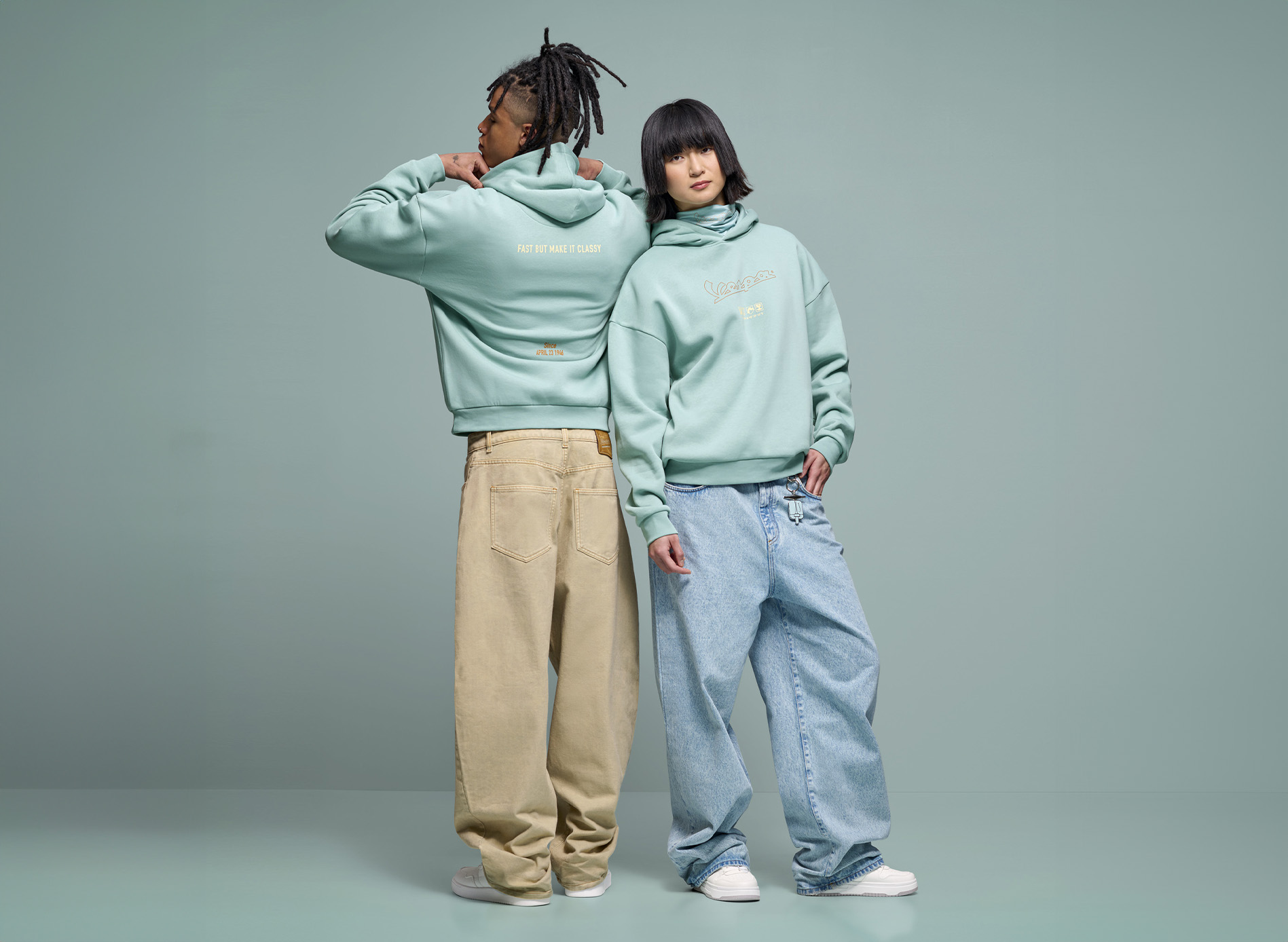 Sudadera Vespa Origin verde DEC-Colección