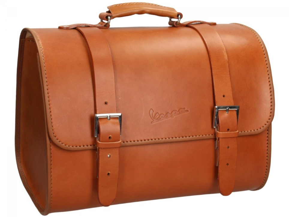 Bolsa de piel Vespa original - Marrón