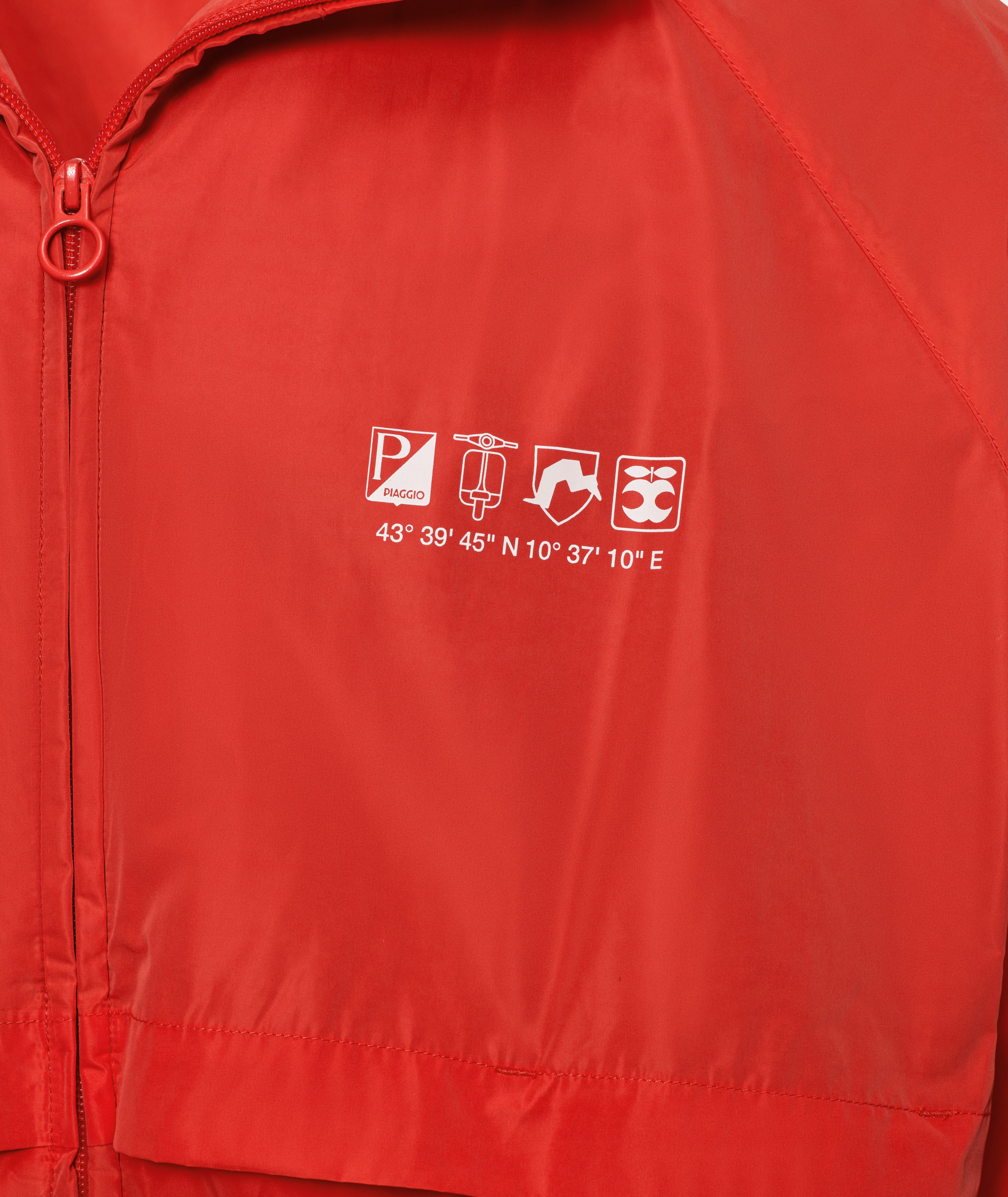 Chaqueta cortavientos Vespa, naranja «Flame», colección DEC