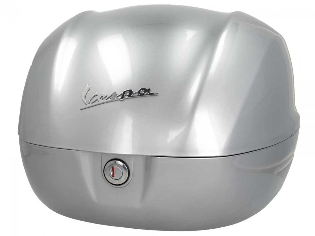 Baúl trasero para Vespa de 32 l, color plata, modelo 719/C, sin respaldo