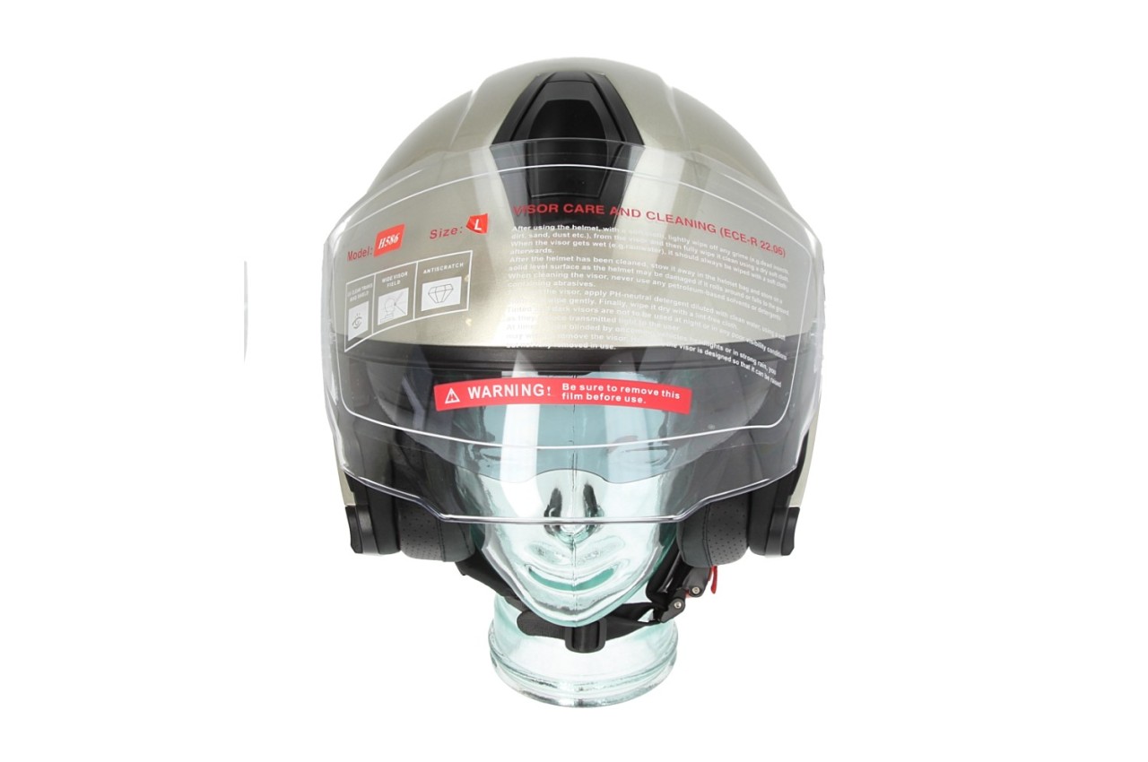Casco Piaggio Jet Full Jet PFJ gris brillante