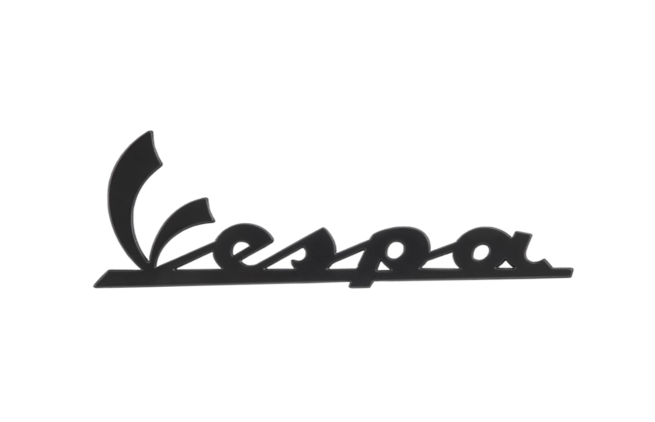 Letras "Vespa" en el escudo de la pata delantera - negro brillante/antracita