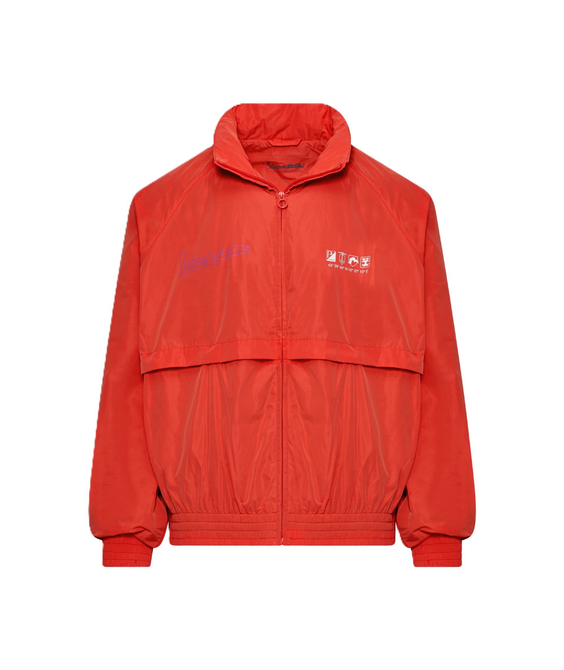 Chaqueta cortavientos Vespa, naranja «Flame», colección DEC