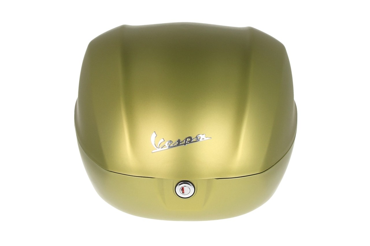 Baúl trasero para Vespa de 32 l, verde mate, V03, sin respaldo