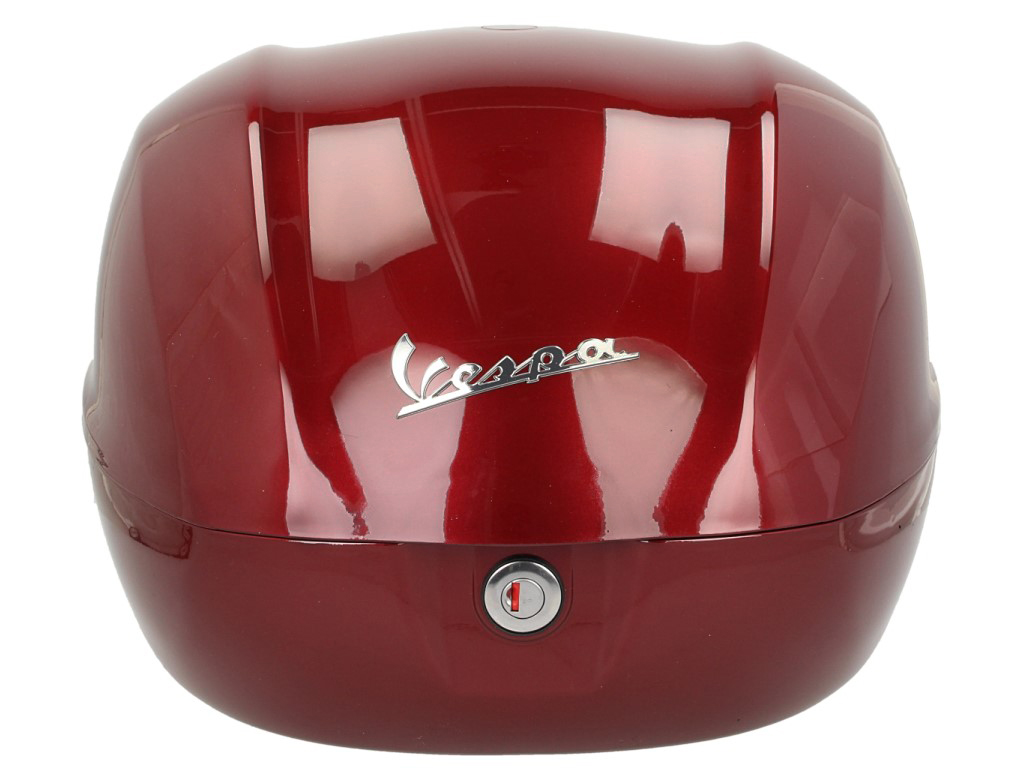Baúl trasero para Vespa de 32 l, rojo brillante, modelo 880/A, sin respaldo