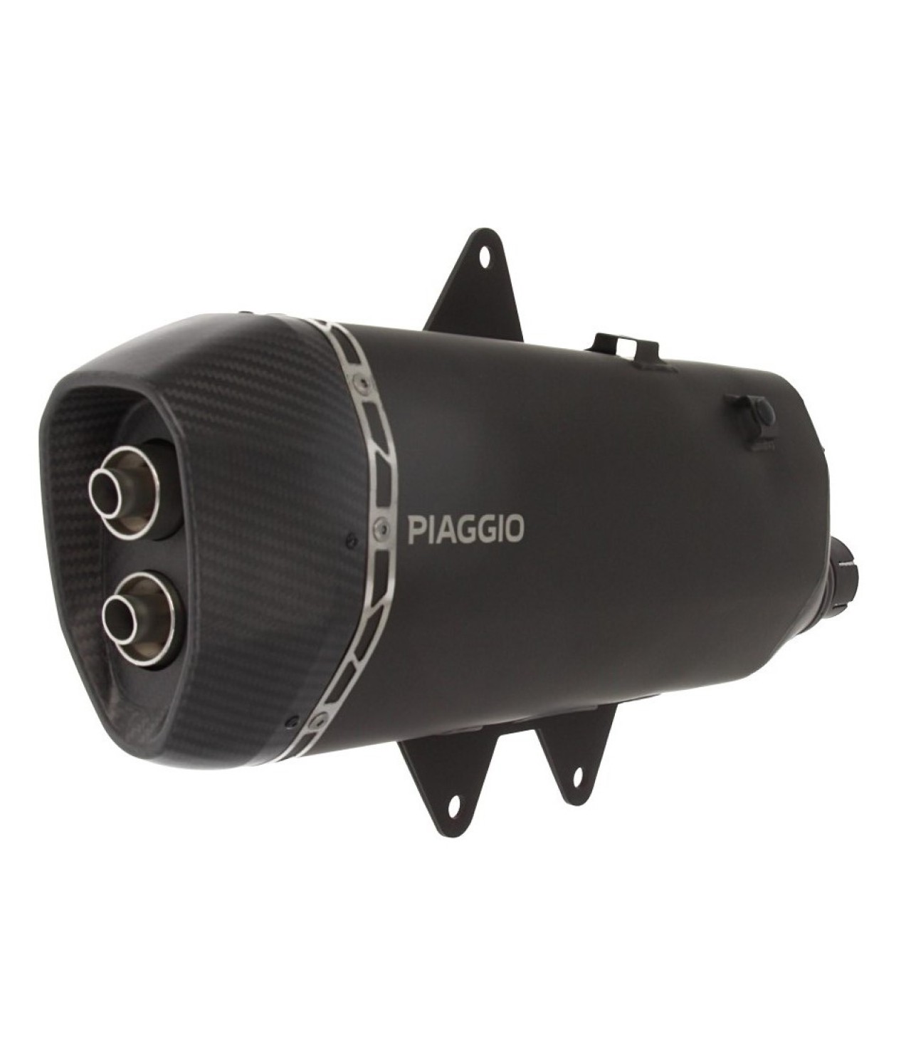 Silenciador Slip-on acero inoxidable negro para Piaggio MP3 HPE 400