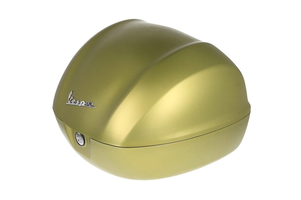 Baúl trasero para Vespa de 32 l, verde mate, V03, sin respaldo