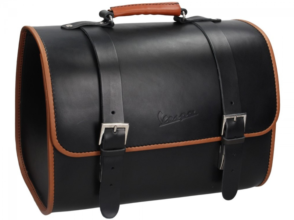 Bolsa de piel Vespa original - Negra