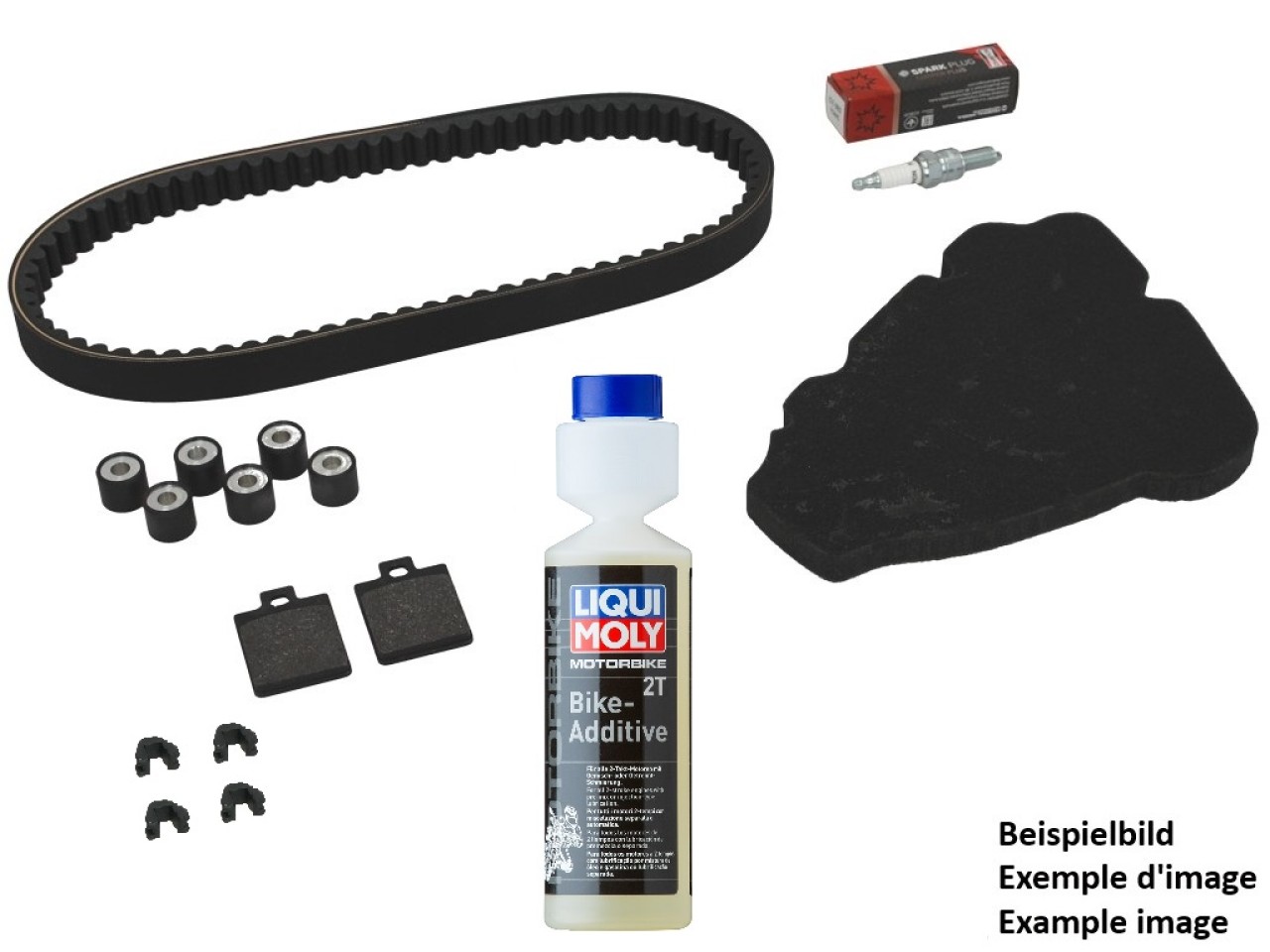 Kit de inspección Premium (OEM) con pastillas de freno + aditivo Piaggio Zip II 2T