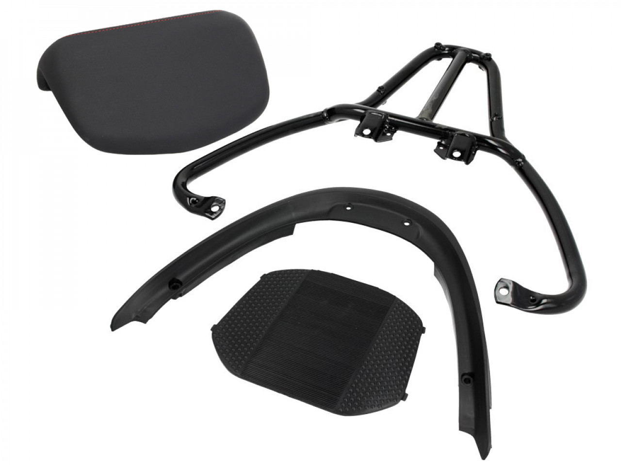 Kit Top Case (incl. placa de montaje), 37 l, negro mate para Piaggio MP3 125 / 300 / Sport HPE