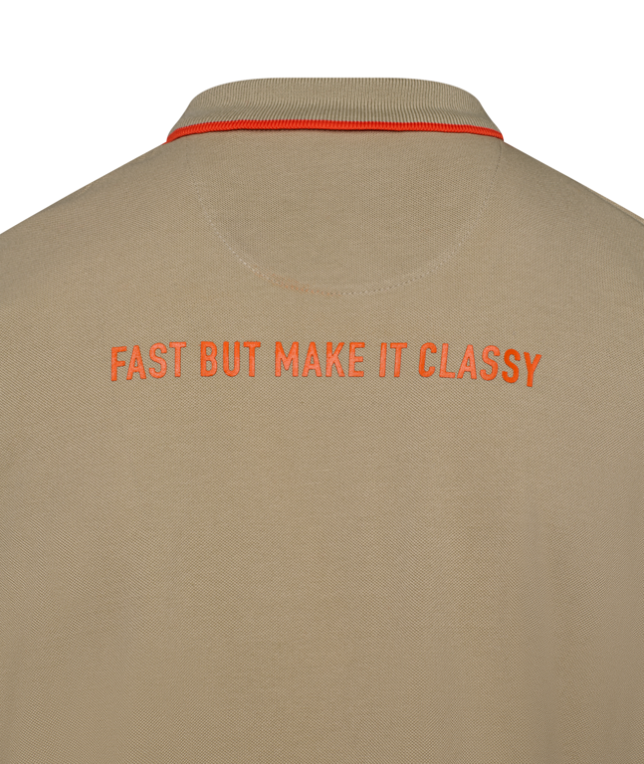 Camiseta polo Vespa Nomad beige, colección DEC