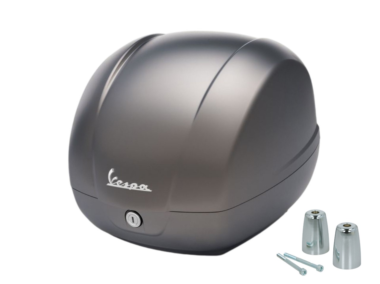 Baúl original de 36 litros en gris mate G22 para Vespa GTS 125/310 y GTV 310